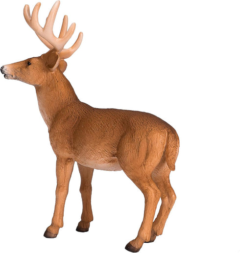 MOJO White Tail Buck Deer, Realistic International Wildlife Toy Replica, Hand Painted Figurine