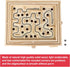 Wooden Labyrinth Game - Marble Ball Tilt Maze Board Game, Table Balance Game and Toy for Kids and Adults