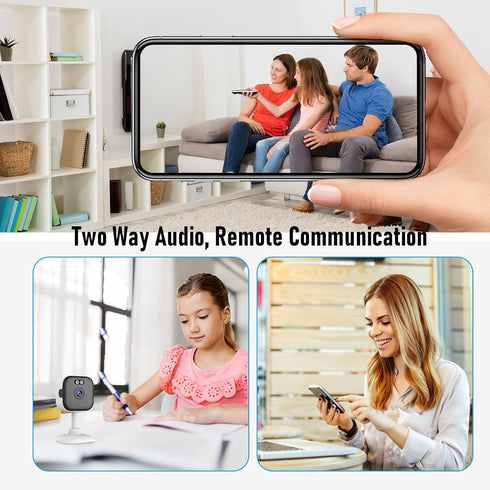 Pomya 3MP 2K WiFi Security Camera, HD Indoor Camera with PIR Motion Detection Human Tracking, Two Way Audio Night