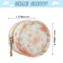 PYBUG Watercolor Flowers Round Pacifier Storage Case, Polyester & TPU Lined with Hook Buckle, Pacifier Container Box