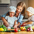 Leking 3 Pcs Kids Kitchen Knife, Plastic Serrated Edges Kids Knife Set for Cooking and Cutting Cakes, Fruits and