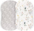 Pobibaby - 2 Pack Premium Bassinet Sheets for Standard Bassinets, Ultra-Soft Jersey Knit, Stylish Floral Pattern