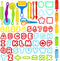 LCY WEDSHI Dough Tool Set, 62 Pcs Dough Tools Sets for Kids