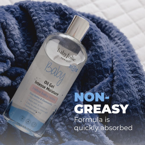 8Oz Baby Jolie Relaxing Baby Oil Gel with Shea Butter & Camomile Intensive Moisture