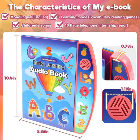 CITSKY 2 3 4 5 2-5 Toddler Toys for Year Old Girls: Interactive Sensory Learning Busy Book with Sounds, Alphabet