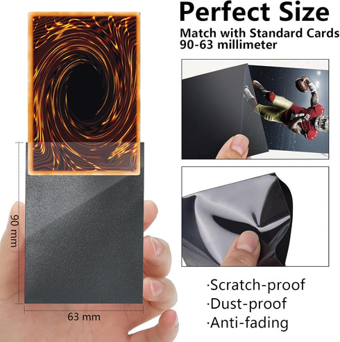 TCG Playmat Board Game Mat, Plus 50 Pcs Card Sleeves, 24 x 14 Neon Mushroom Game Mousepad with Soft Surface