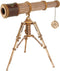 ROKR 3D Puzzles for Adults Wooden Telescope Building Model Kit with Tripod for
