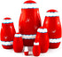 7 Christmas Santa Wooden Nesting Dolls pcs - Santa Claus Christmas Decoration Doll Gifts Ideas - Handcrafted