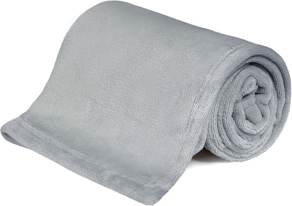 KMUSET Kids Blanket for Boys Girls, 30x40 inches, Soft Cozy Fuzzy Swaddle Throw Blanket for Crib Stroller, Grey