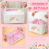13 9. 1 7. 1 Inch(Pink Pickmesh Baby Shower Storage Basket with Gift Bags Rectangular Ribbons Collapsible Canvas