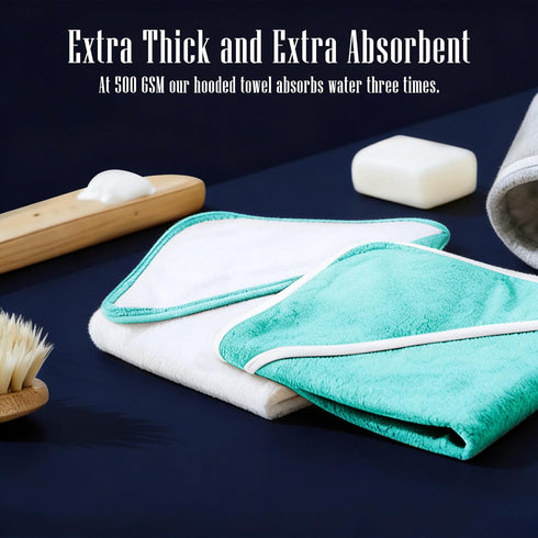 2 Pack 30 30 Inch) Baby Bath Towel - Rayon Made from Bamboo, Ultra Soft Hooded Towels for Babies,Toddler,Infant