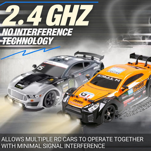 1/16 2.4GHz 4WD Liberty Imports RC Drift Car Remote Control Sport Racing On-Road Vehicle with LED Light, Batteries