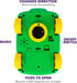ArtCreativity Light Up Dinosaur Car - Bump and Go Toy Car with Moving Gears, Music, Flashing LED's for Toddlers 3 and Up