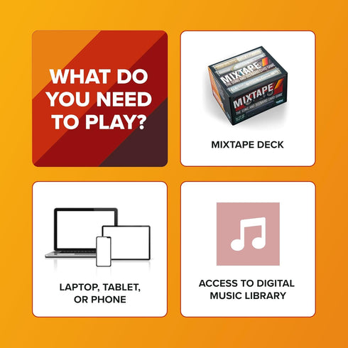 MIXTAPE Family Friendly Card Games - Adult Games for Game Night, Fun for Teens & Kids