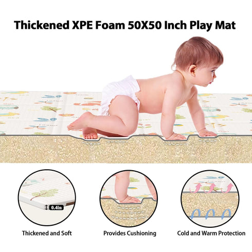 50 50 Inch XVISHX Baby Play Mat, x Play Mat Perfect for Use Baby Playpen, Foldable Baby Foam Playmat for Floor