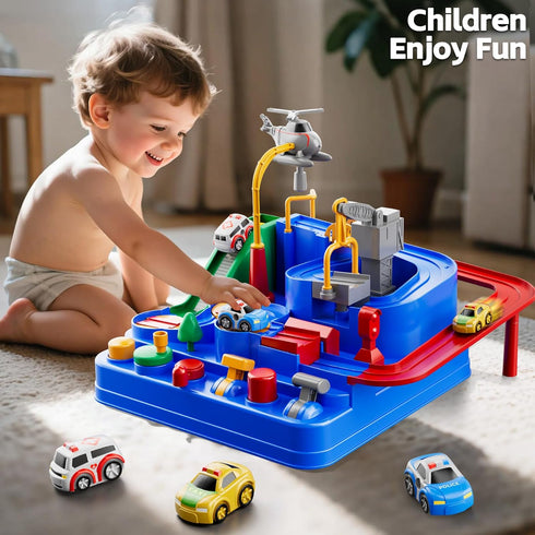 3+, 3 3+, 3 Car Race Track for Kids Ages Kids Car Toys for Year Old Boys, Race Track for Toddlers City with Small Cars