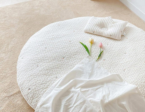 Jackcsale Baby Play Mat for Infant Toddler - Round Cotton Detachable Washable Crawling Area Rug - Floor Playmats Carpet