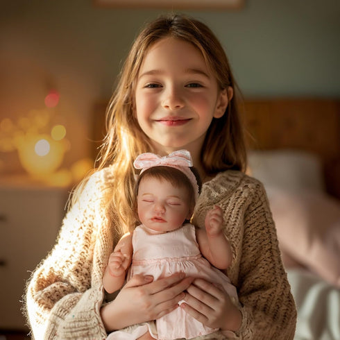 Reborn Baby Dolls Girl - 20 Inch Realistic Sleeping Newborn Doll, Lifelike Handmade Soft Weighted Gift Set for Kids Age