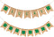 2 Pack St. Patrick's Day Shamrock Burlap Banner, Green Decor for Mantel Fireplace, Indoor Outdoor Party