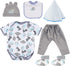 BABESIDE 6 Pcs Reborn Baby Doll Clothes for 17-22 Inch Dolls, Outfits with Hat for Newborn Boy & Girl