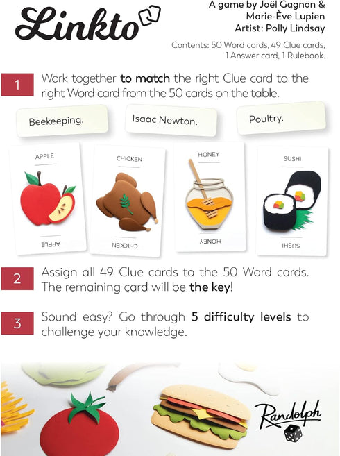 10+ 1 10 30 Linkto Food | Trivia Game for Teens and Adults | Ages | to Players | Minutes