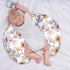 Set Floral Crib Sheet & Nursing Pillow Cover for Baby Girls - Soft Jersey Cotton