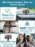 HUBOOK 7" 1080P 2 Dual Baby Car Camera, Split Screen Baby Car Monitor with Night Vision, Rear Facing Car Seat Camera