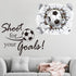 3D Soccer Wall Decal Stickers - Football Room Decor for Kid Boy Bedroom Art Decoration, Shoot for Your Goals