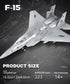 YYKNGYI F15 Set- (223 Fighter Military Army Airplane Building Compatible with Lego Planes and Jets, Gifts