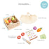 Set 21-Piece 2 3 4 Pearhead Wooden Play Food Pretend Kitchen Toy, Cutting Fruits & Veggies, FSC-Certified, Farmers
