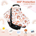 Ultra Soft Rainbow Car Seat Cover and Nursing Pillow Cover