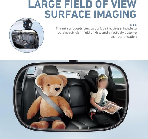 Yidcidu 360 Car Mirror for Baby, Rotatable Adjustable HD Observation Glass, Wide Angle Rear Seat Viewer with ABS Clip