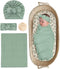 Stretchy Baby Swaddle Blanket and Headband Set, Newborn Receiving Blankets with Matching Hat