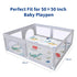 50"x50" Baby Play Mat for Playpen, Machine Washable Kids Mat, Cotton,Foldable Crawling Mat for Floor,One-Piece Crawling