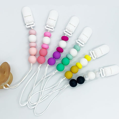 50 Pack 15mm Ribbon Pacifier Plastic Suspender Clips for DIY Teething Toys, Baby Blankets, Dummy Leash, Black