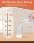 4 HORIGEN Manual Breast Pump for Breastmilk, Ounce BPA-Free & Food Grade, Portable Leak-Proof Lid & Suction Base