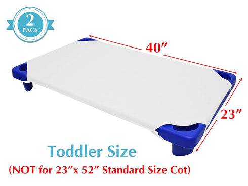 American Baby Company 2-Pack Cotton-Polyester Blend Toddler Cot Sheet, White, 23" x 40" for Boys and Girls