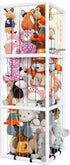 TOLIYY 58" Stuffed Animal Storage Zoo, Tall PVC Tube Stuffed Animal Cage, Extra Large Standing Stuffed Animal