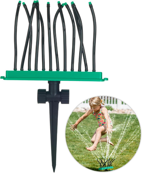 Super Soaker Lawn Sprinkler for Kids - Outdoor Toys with Wire Inserts in Each Tube to Direct Water Stream