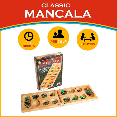 Classic Mancala - Timeless Strategy Game for Friends and Family - Fun Board Game