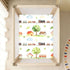 CZXW 52" 28" Watercolor Trains Airplanes Houses Crib Sheets Fitted x Natural Cotton Soft & Breathable for Baby Crib