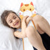 Long Cat Plush Kawaii Body Pillow - 44” Cute Brown Cat Stuffed Animals, Orange Kitten Plush Throw Pillow Gift