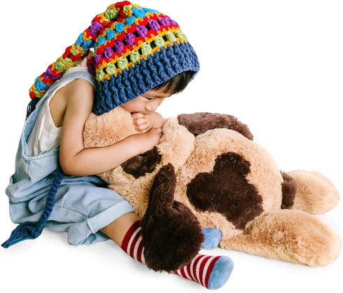 30 inch Stuffed Dog Puppy Plush Toy Labrador Retriever Stuffed Animal Huggable for Kids Girls Boys Birthday Brown