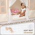 Kids Play Tent Indoor: with Mat, Tassel Garland, Star Lights - Girl Tent Indoor Playhouse for Kids Toys for Boy Girl