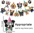 Duufin 15 Pieces Dog Faces Claws Party Banner Set, Birthday Portrait Banner for Dogs Theme Party Decoration