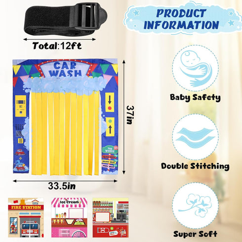 ComfyKit 4 Pcs Play Panel for Kids Couch Foam Sofa,Children Home Play Modular Couches Panel for Toddler(Play Couch not