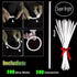 500 PCS White Glow Stick Bracelets Necklaces 8" Glowsticks Bulk Glow in The Dark Party Supplies for Halloween
