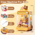 Bear Kids Claw Machine, Mini Candy Vending Grabber with Lights and Sound, Includes 10 Plush and 10 Mini Toys