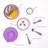 Set Ubbi Food-Grade Non-Toxic Toddler Feeding with Interchangeable Suction Base, Stainless Steel Utensils, BPA-Free