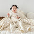47''x51'' Summer BuLuTu Large Cotton Muslin Kids Toddler Throw Blanket - Reversible Lightweight Azalea Little Flower